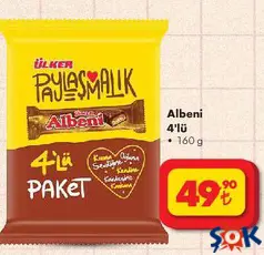 ÜLKER ALBENİ 4'LÜ ÇİKOLATA 100 G